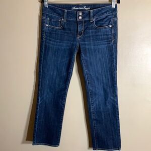 American Eagle Blue Denim Jean Capris